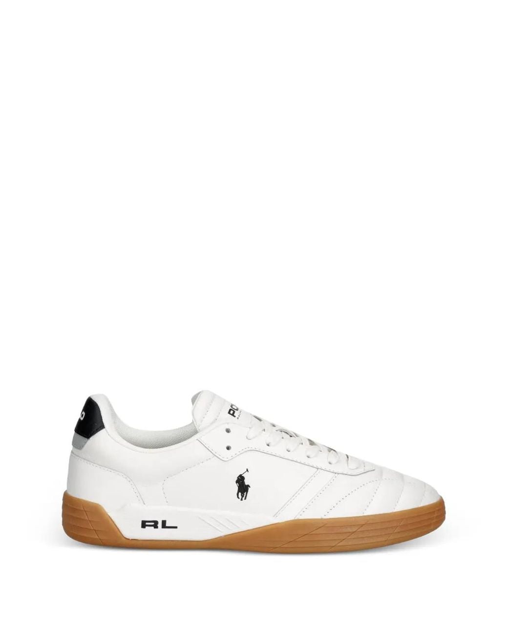 Polo Ralph Lauren White Quilted Leather Sneakers for men