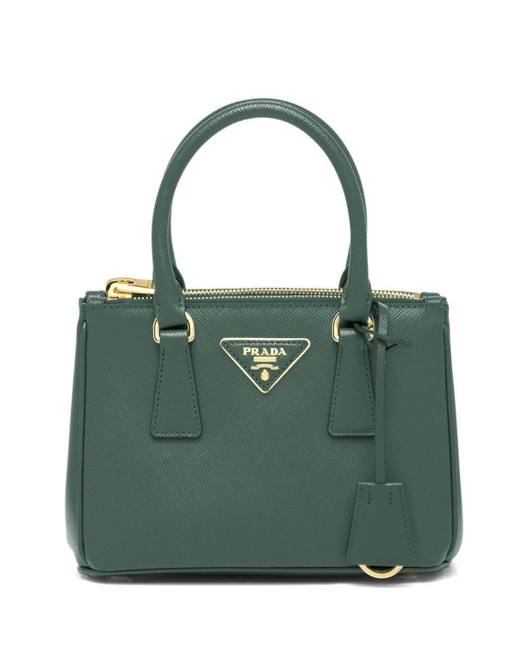 Prada Galleria Saffiano Leather Mini-bag in Green | Lyst