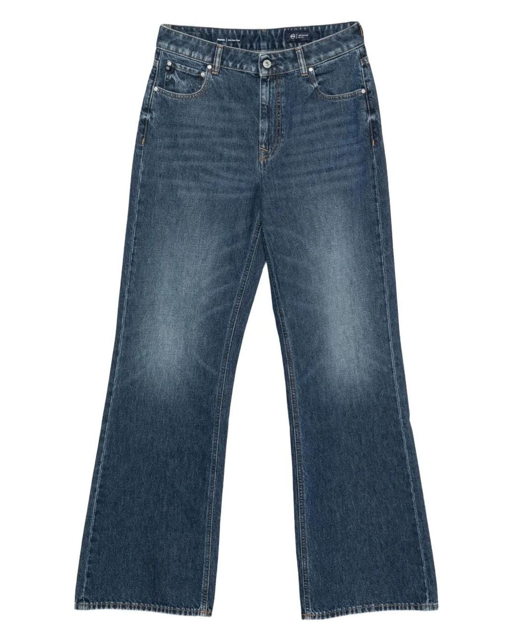 AG Jeans Blue Whiskering-Effect Jeans