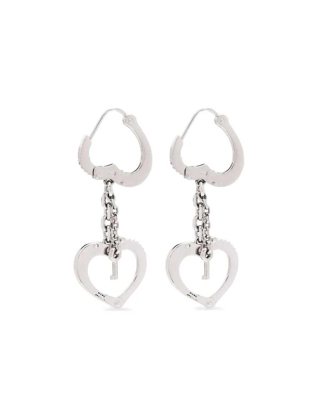 Marc Jacobs White The Heart Handcuff Earrings