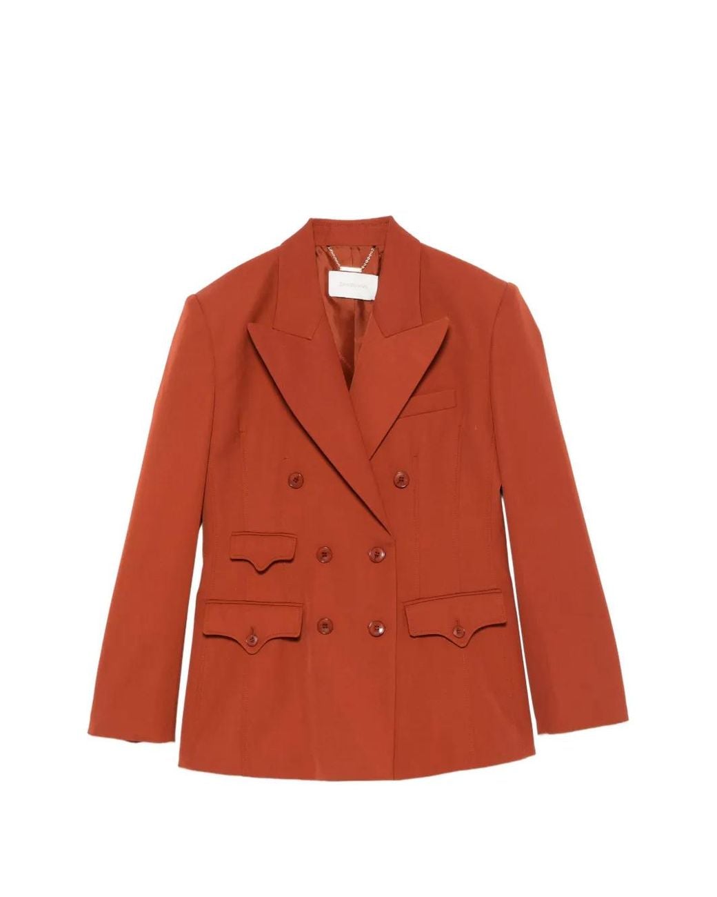 Zimmermann Orange Luna Wool Blazer
