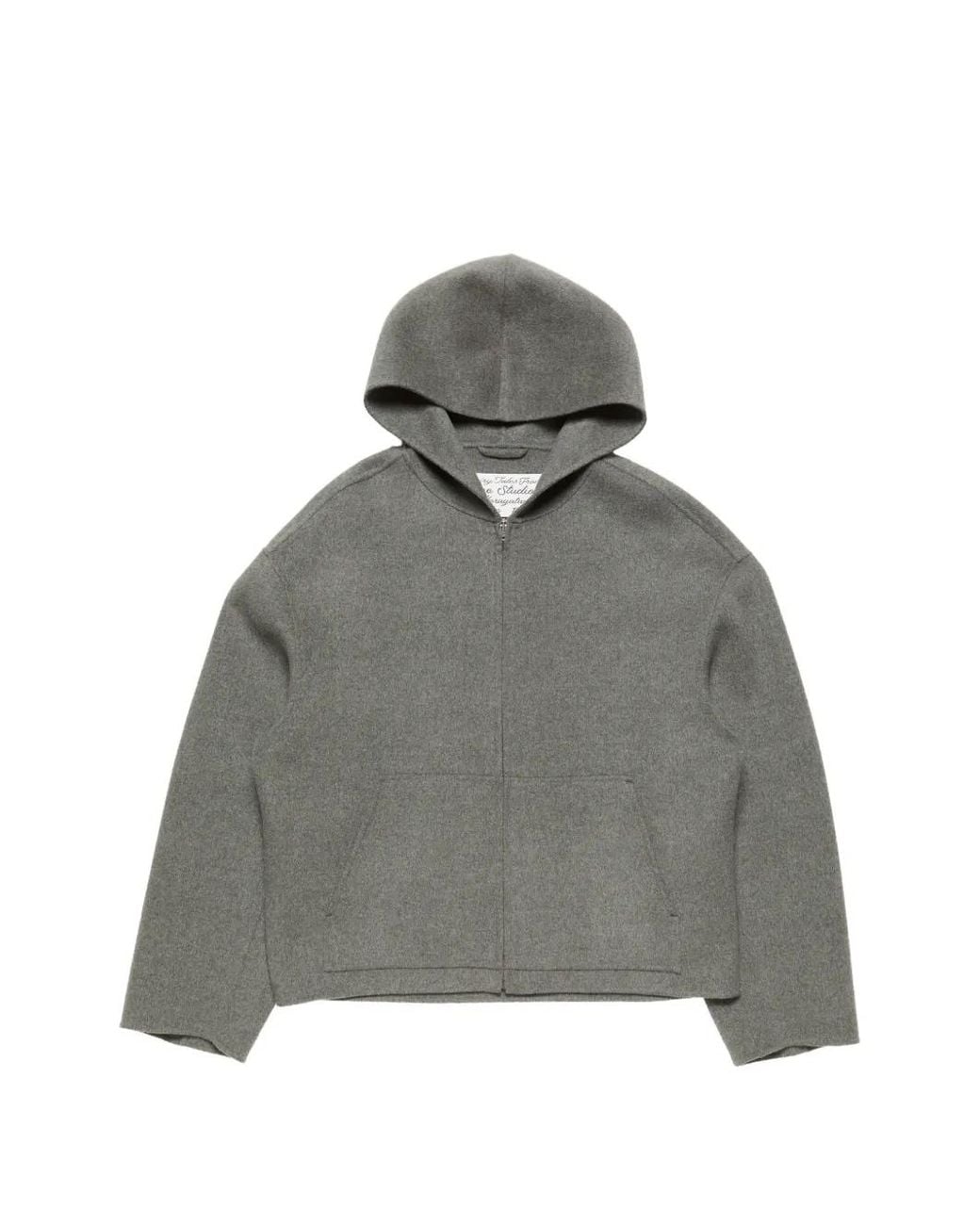 Acne Gray Cashmere Jacket With Hood for men