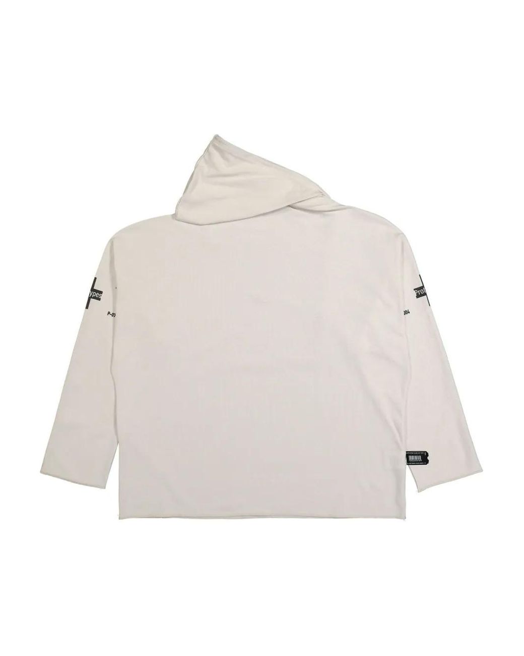 PROTOTYPES White Waffle Twisted Hoodie for men