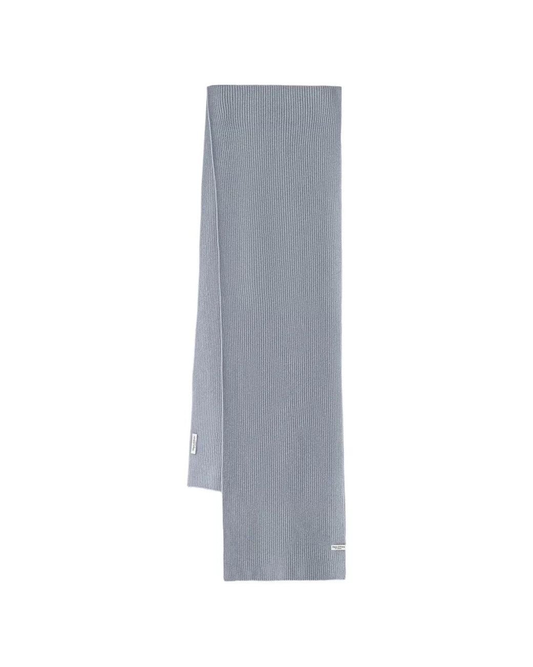 Marc O' Polo Gray Ribbed-Knit Scarf