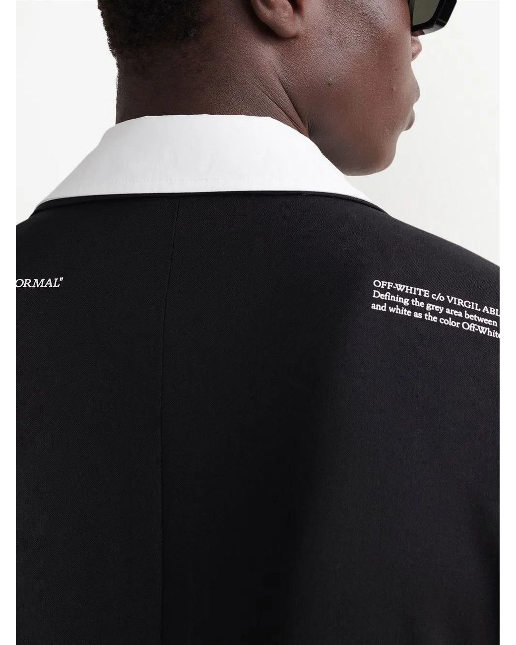 Off-White c/o Virgil Abloh Black Corporate Single-Breasted Blazer for men
