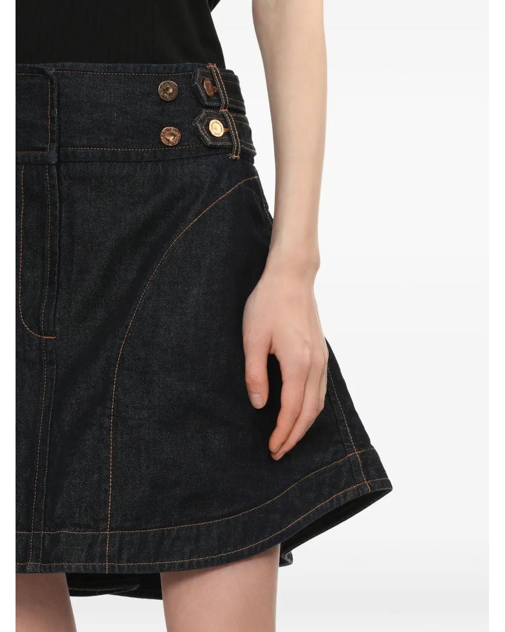Zimmermann Black Denim Mini Skirt