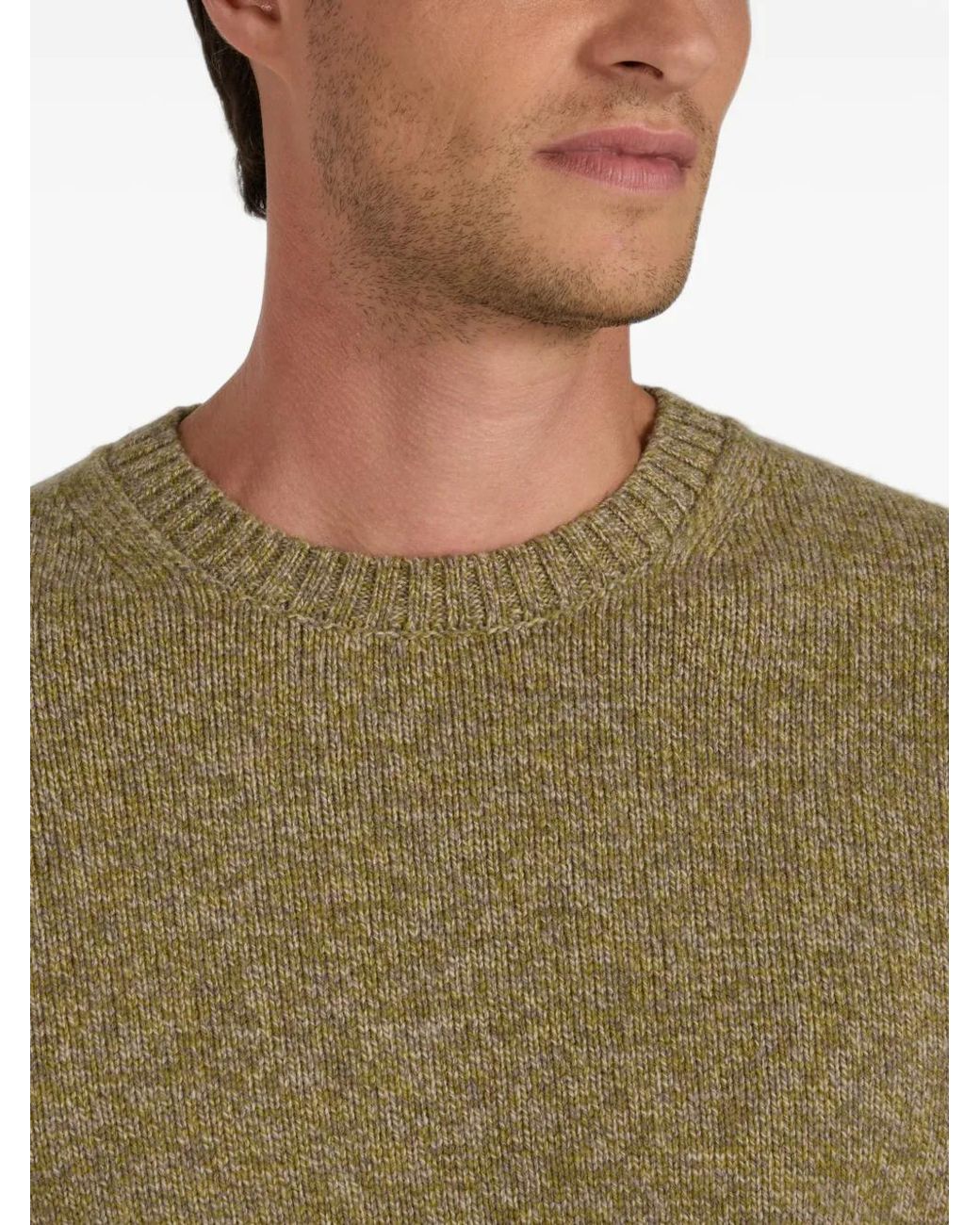 Slowear Natural Zanone Geelong Wool Sweater for men