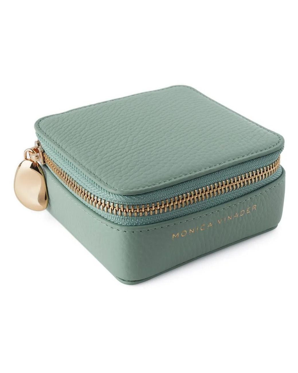 Monica Vinader Green Leather Jewellery Box
