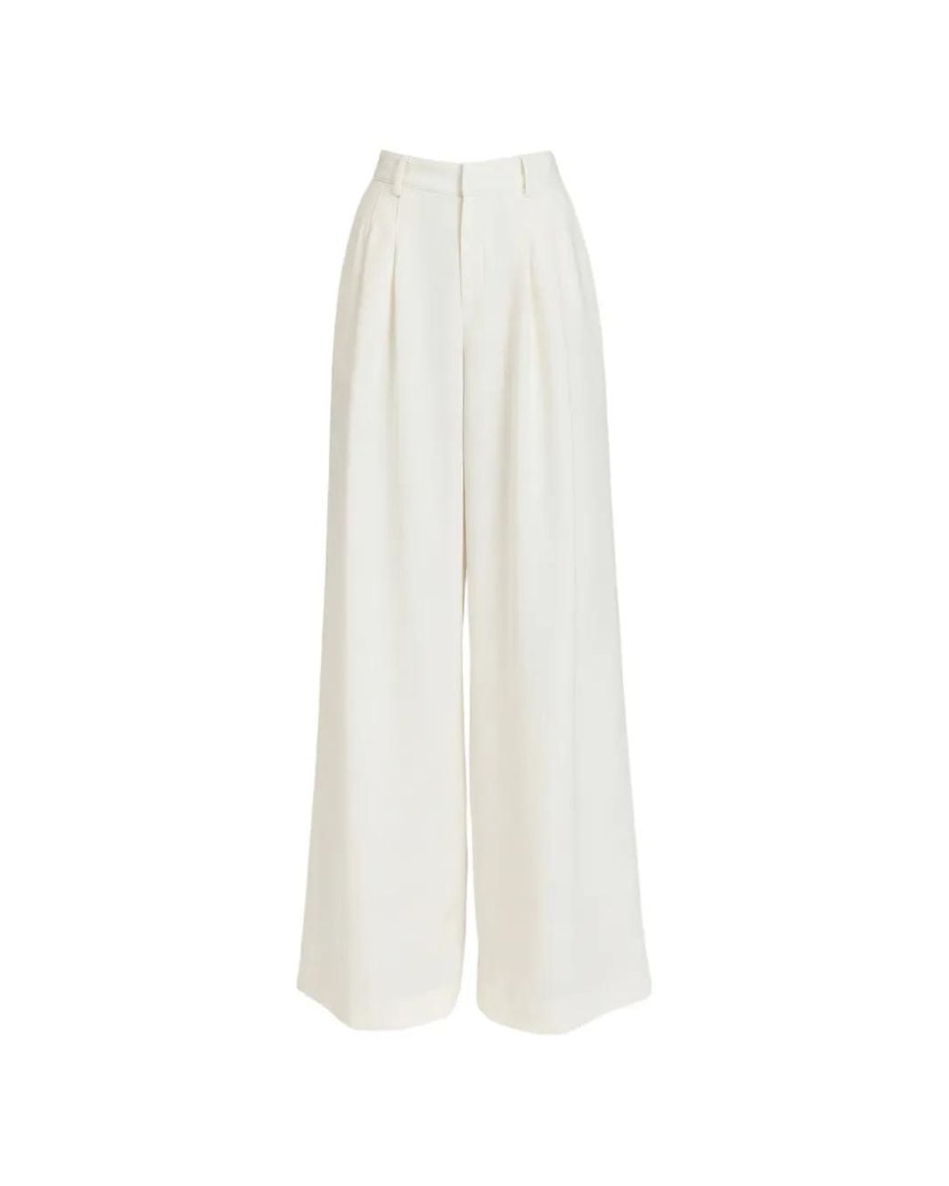 Cinq À Sept White Marne Pleated Tailored Trousers