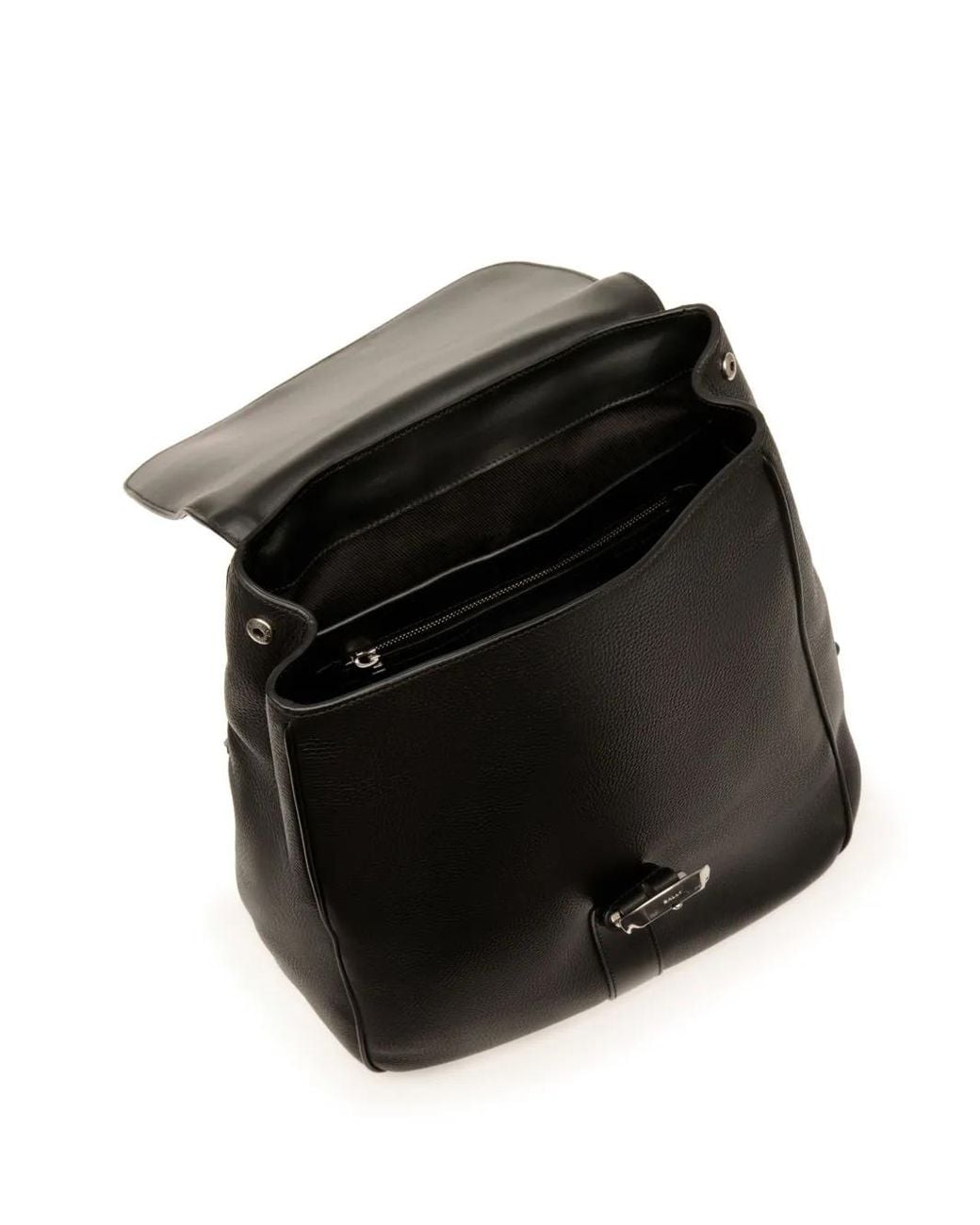 Bally Black Spin Leather Backpack for men