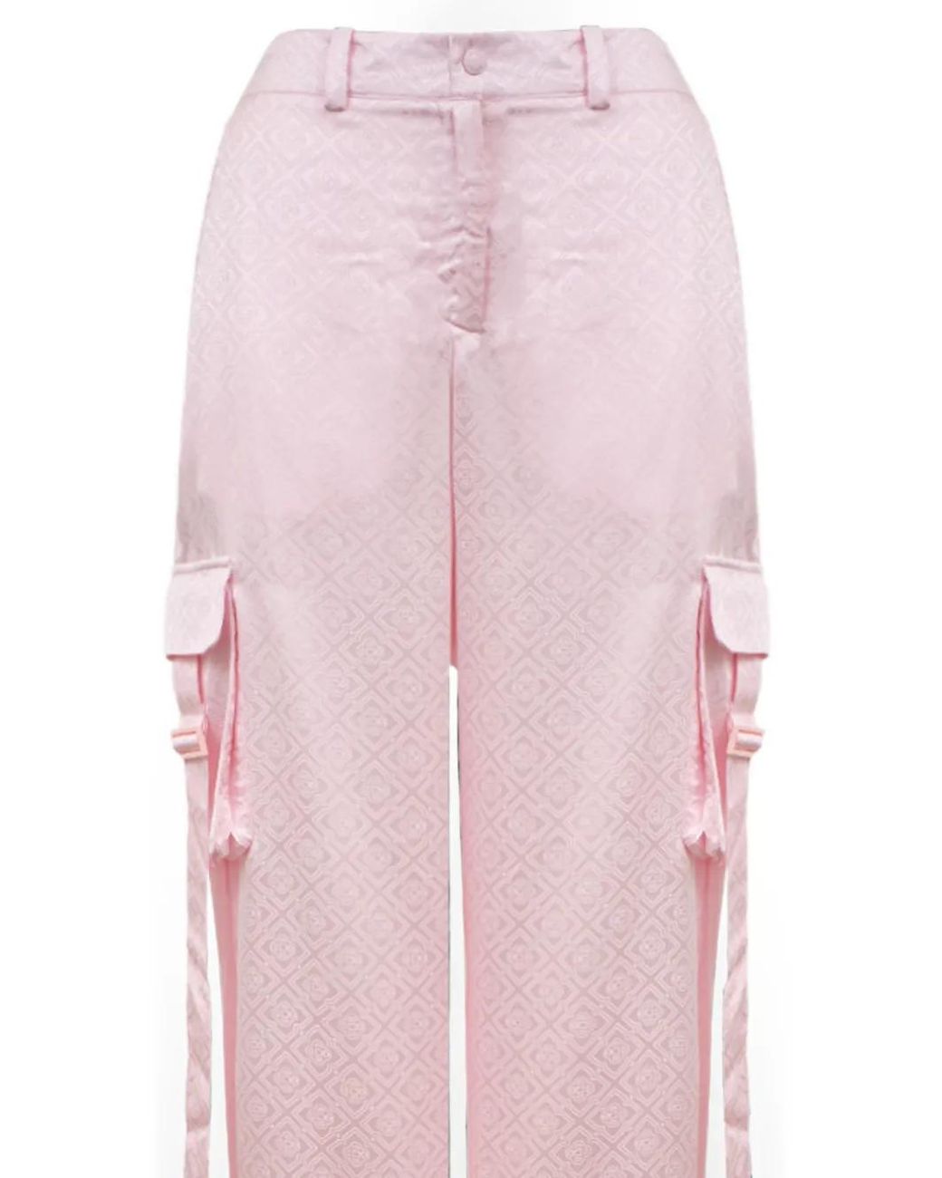 Casablanca Pink Monogram Satin Cargo Pants