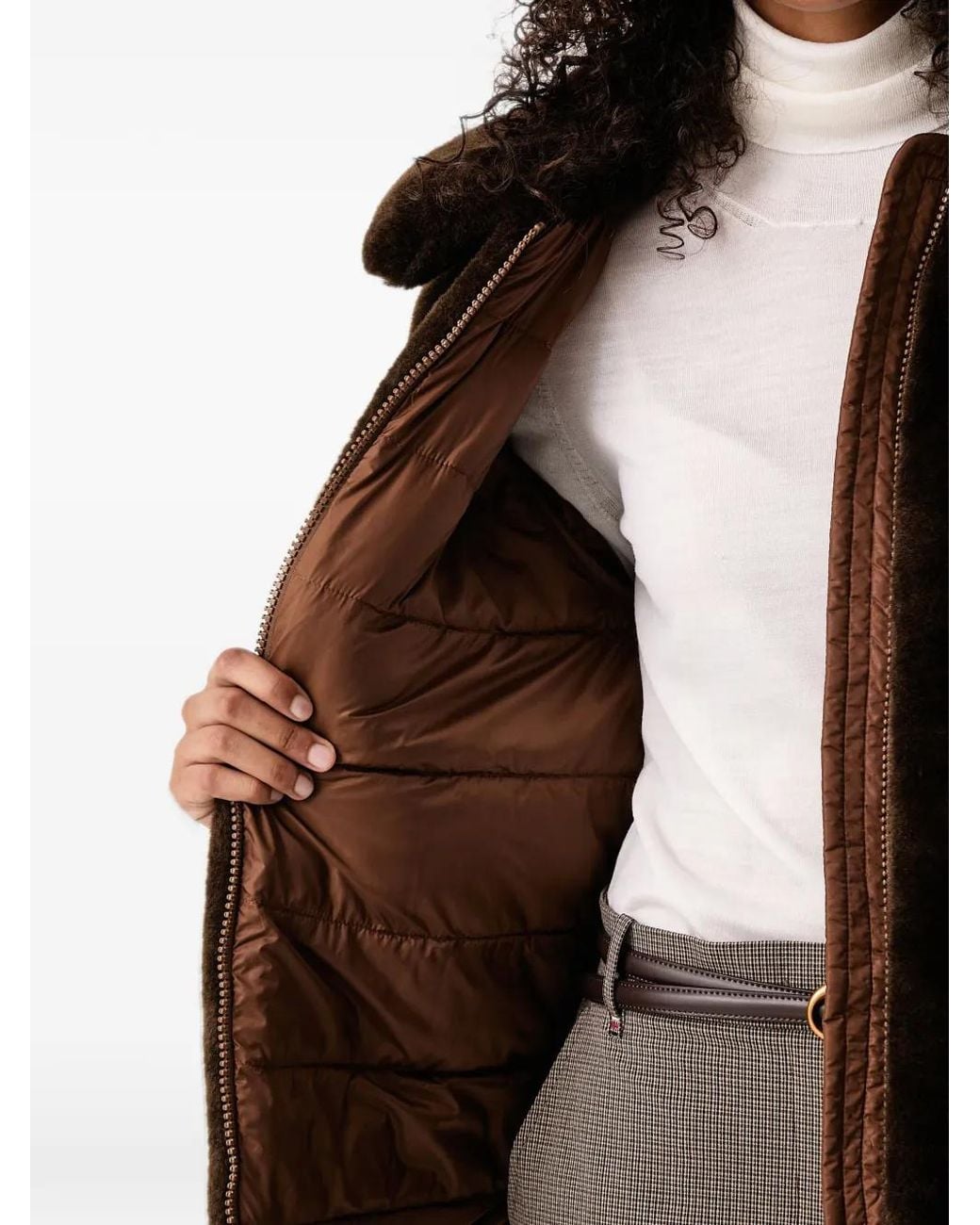 Save The Duck Black Hana Faux-Fur Panelled Padded Jacket