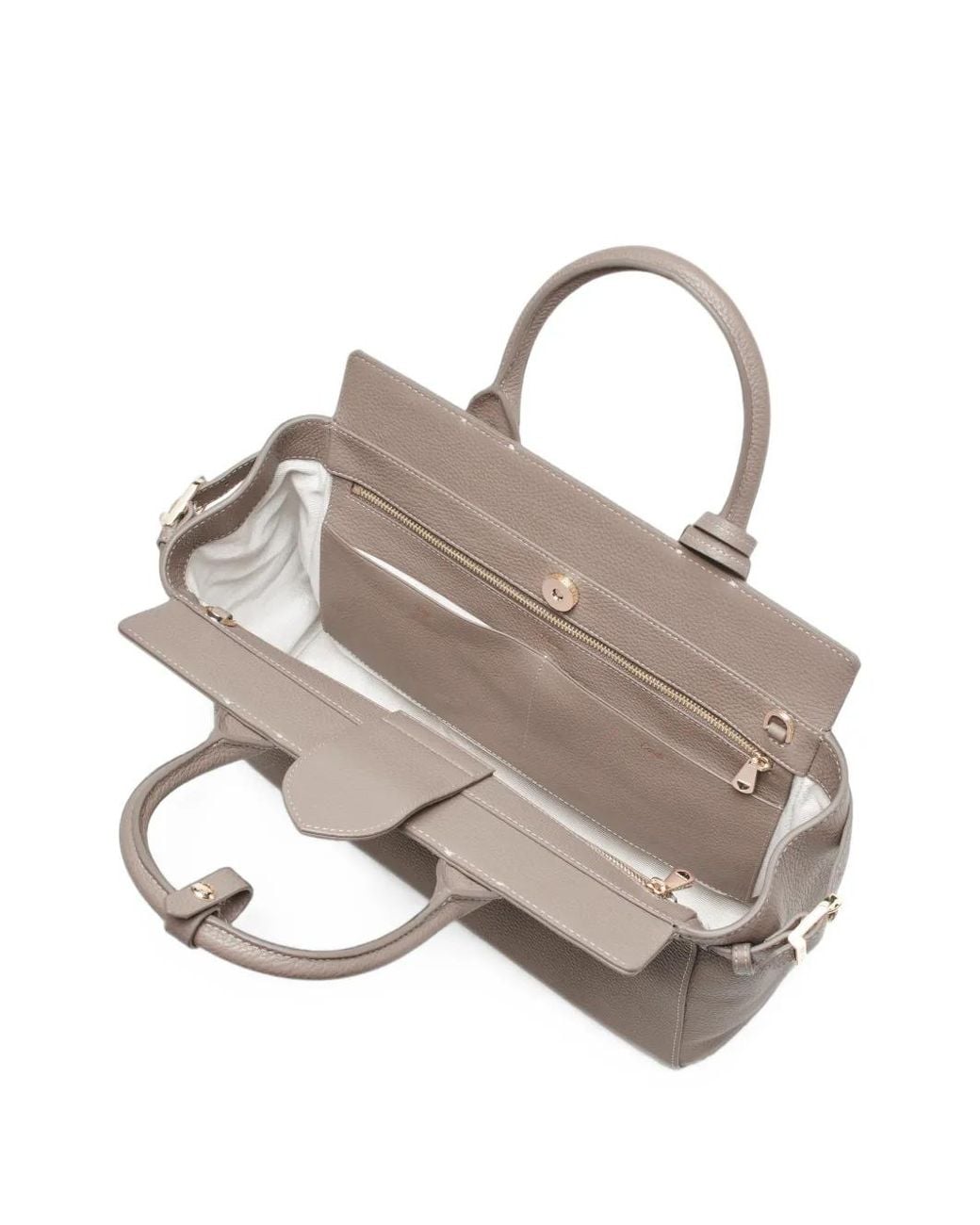 Aspinal Natural Savannah Pebbled-Leather Tote Bag