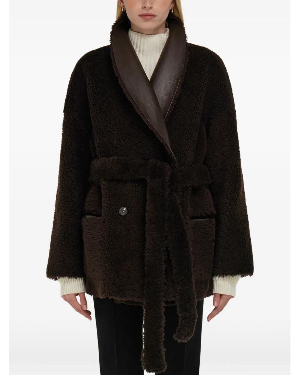 Ferragamo Black Reversible Shearling Jacket