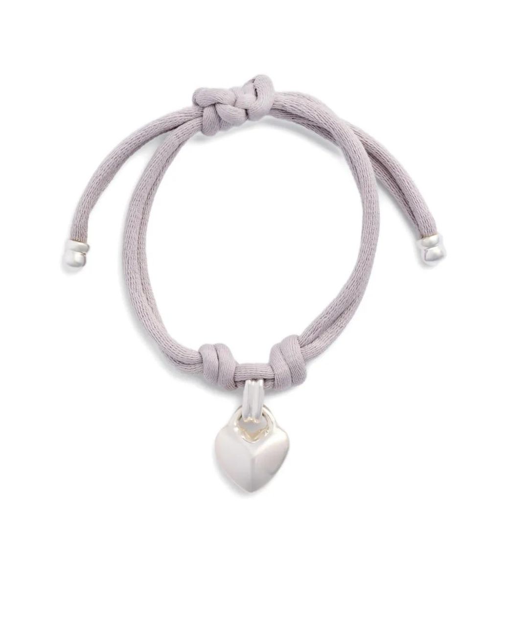 Patou White Heart Drawstring Bracelet