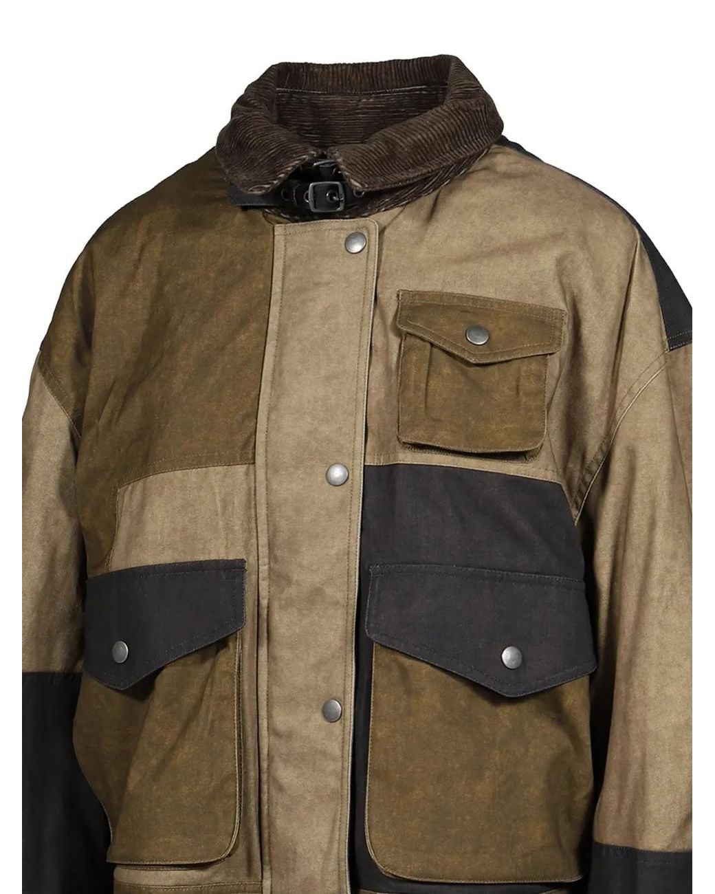 Isabel Marant Brown Risla Cotton Patchwork Jacket