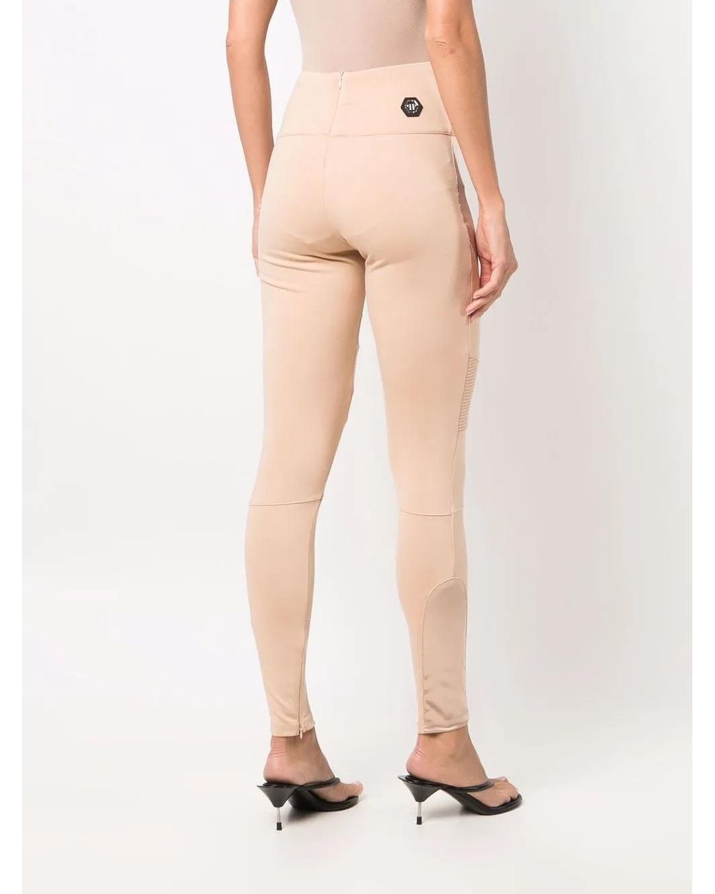 Philipp Plein Multicolor Panelled Biker Leggings