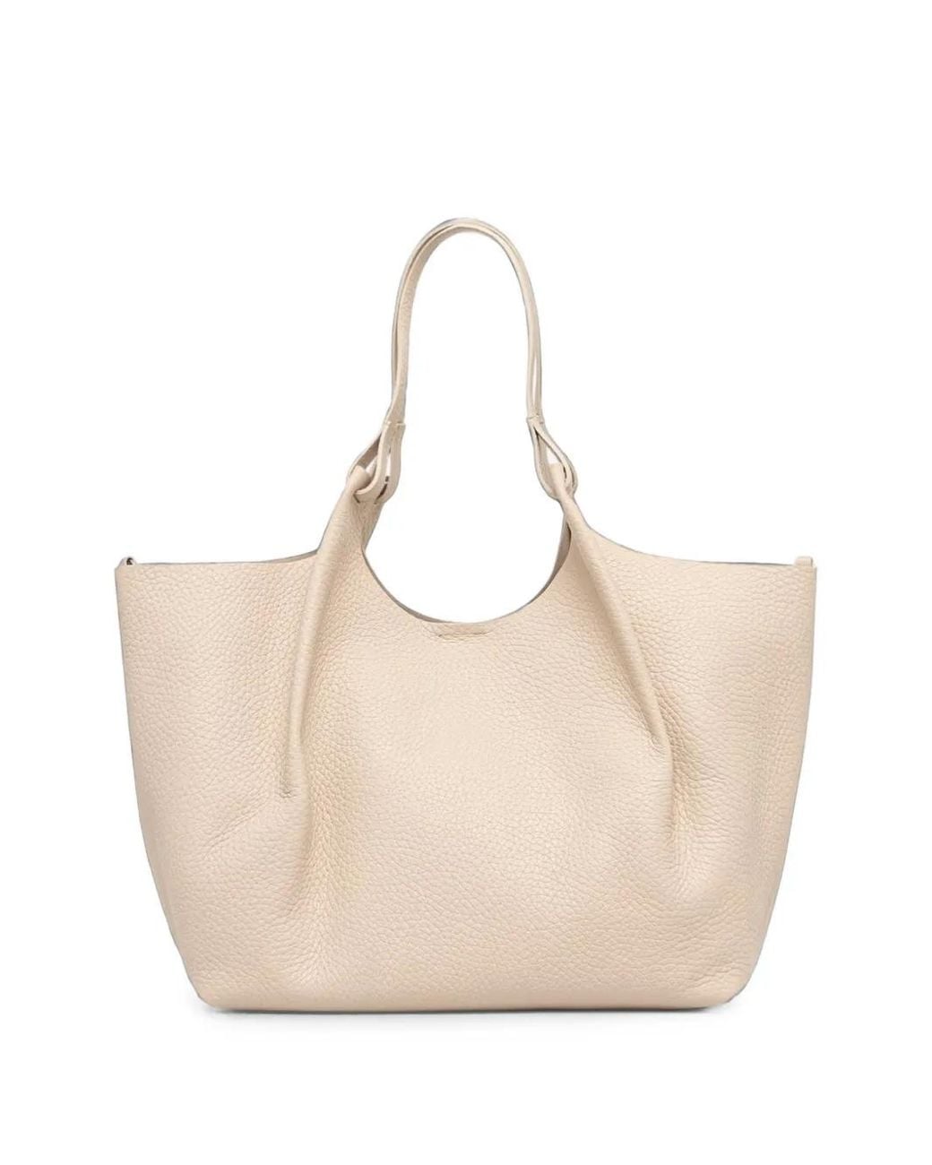 Gianni Chiarini Natural Large Dua Grained Leather Tote Bag