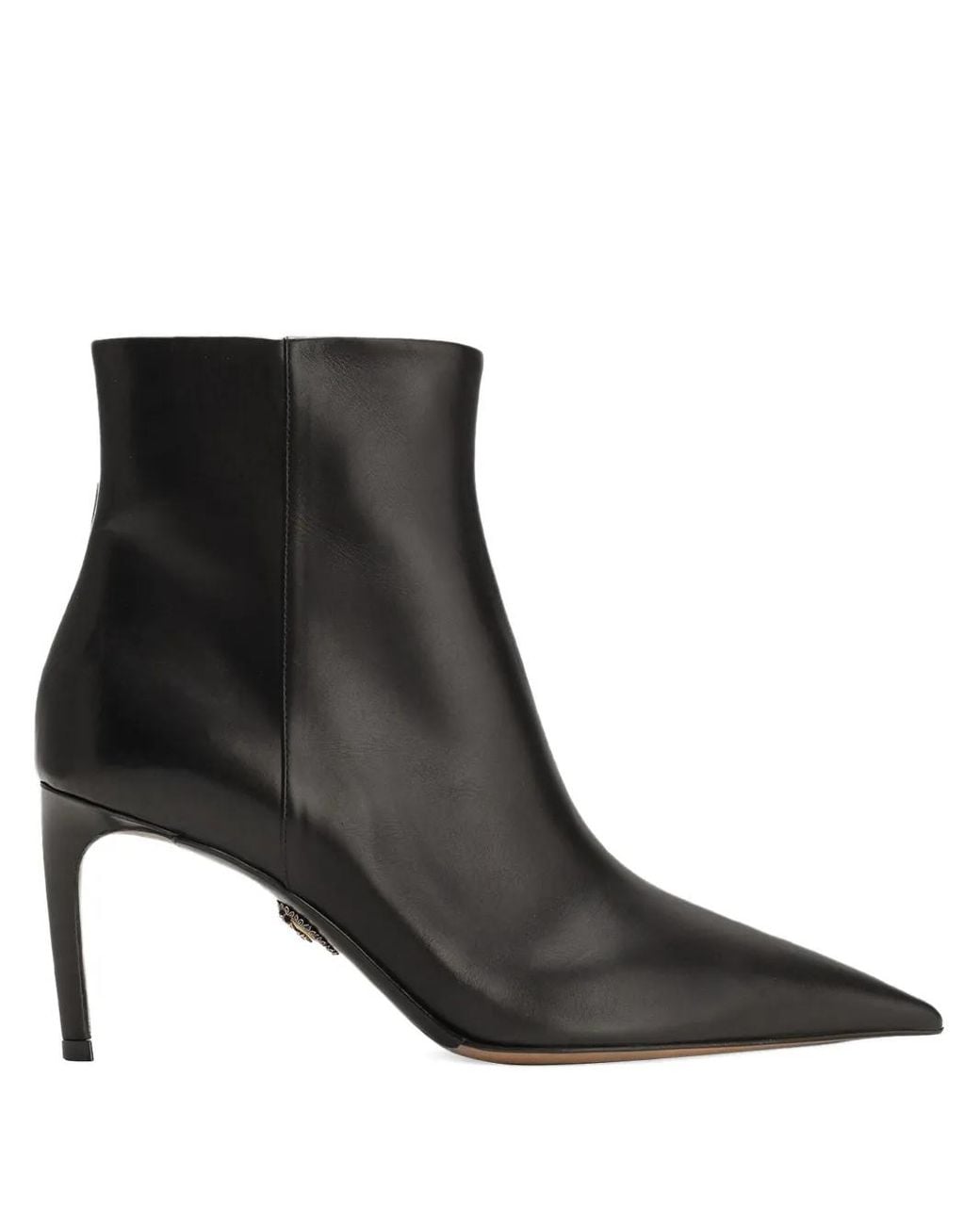 Dolce & Gabbana Black 75Mm Devotion Pointed-Toe Ankle Boots
