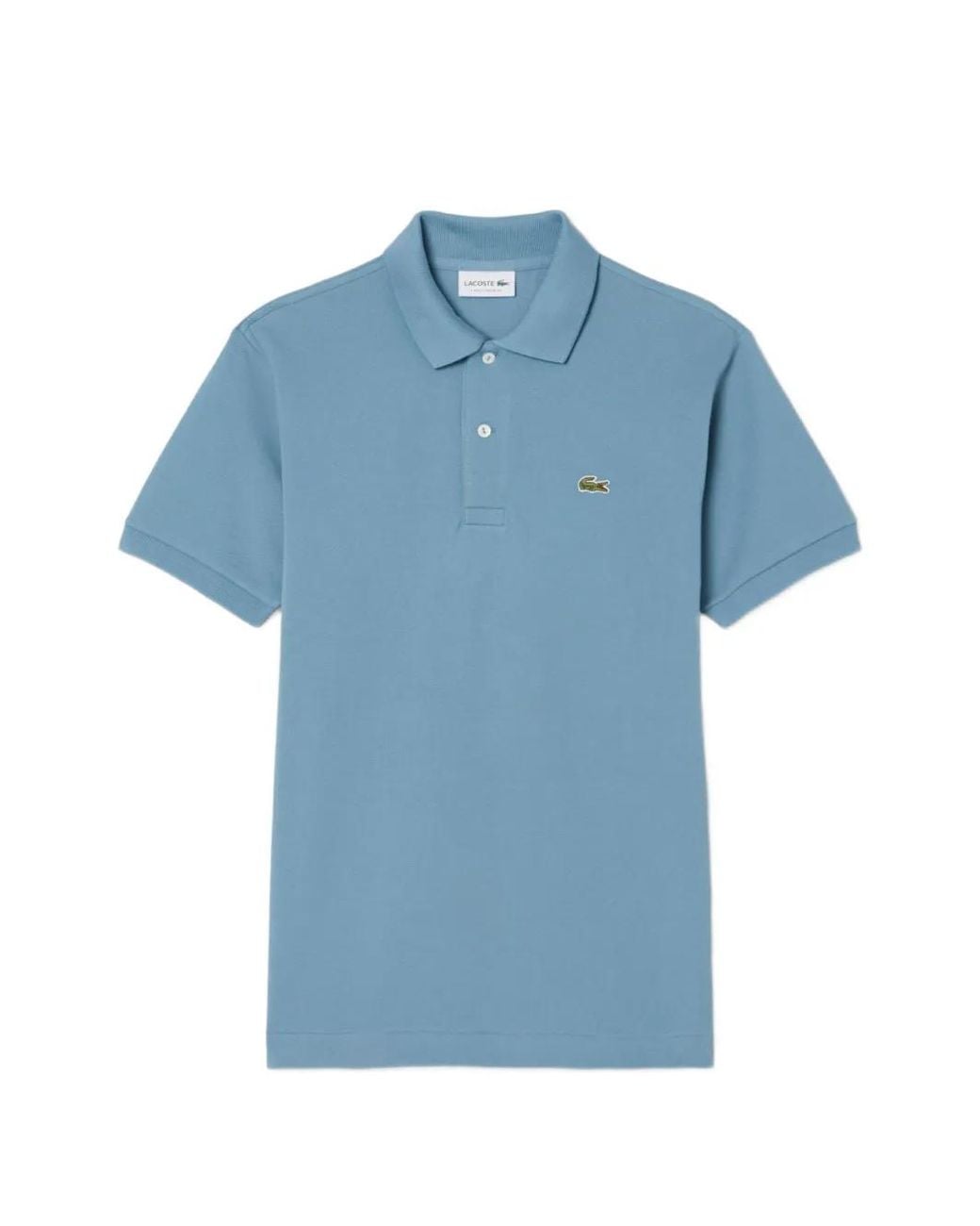 Lacoste Blue Classic Fit Original Logo-Patch Polo Shirt for men