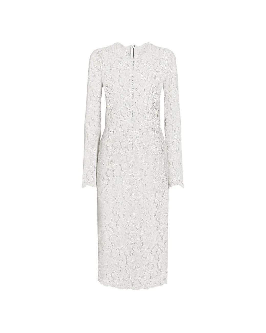 Dolce & Gabbana White Midi Dresses
