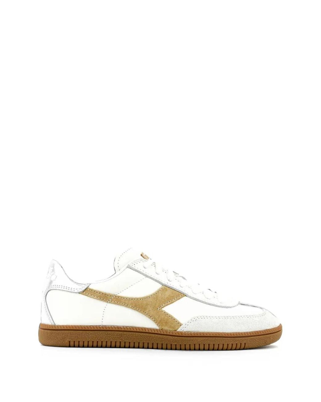 Diadora White Metallic-Effect Suede-Trim Sneakers
