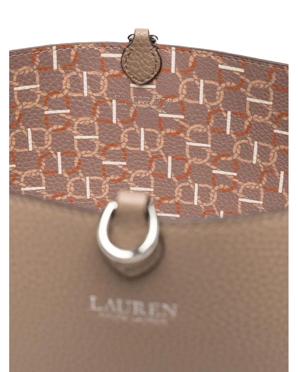 Ralph Lauren Natural Pebble-Leather Tote Bag