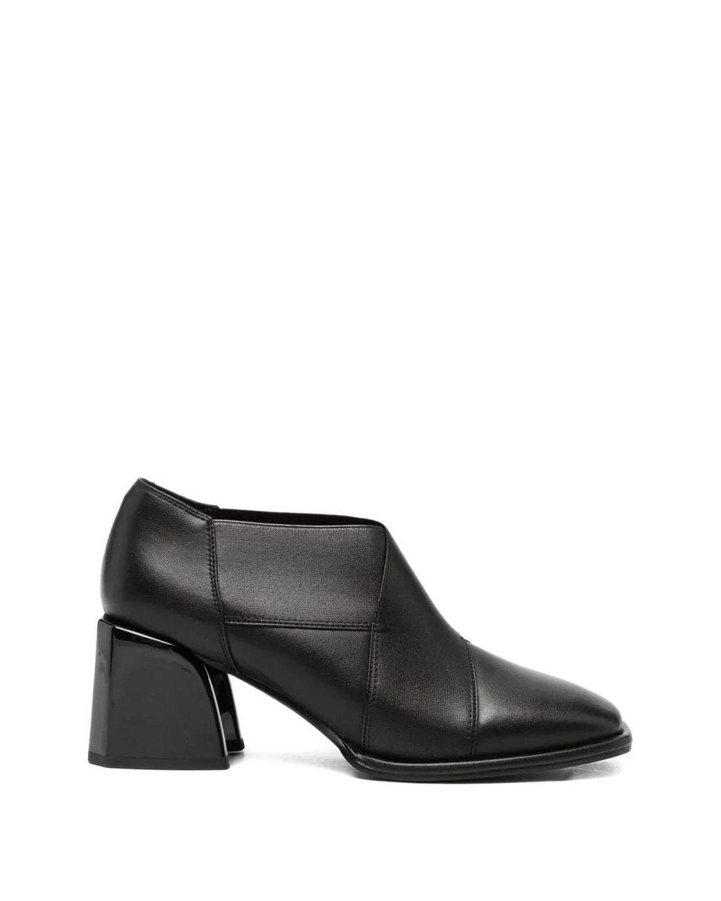 SERGIO MORETTI FIRENZE Black Panelled Block-Heel Pumps