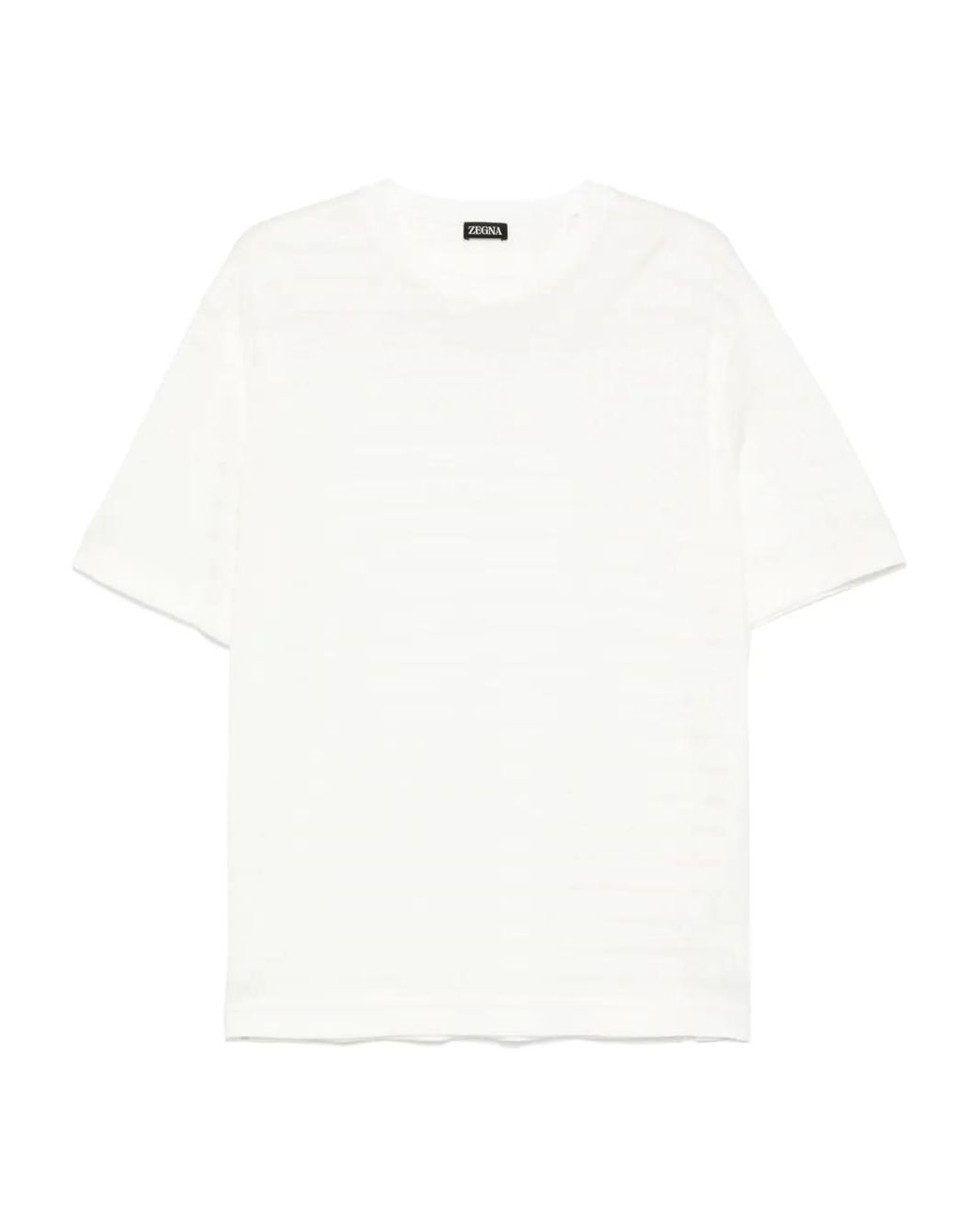 Zegna White Striped T-Shirt for men