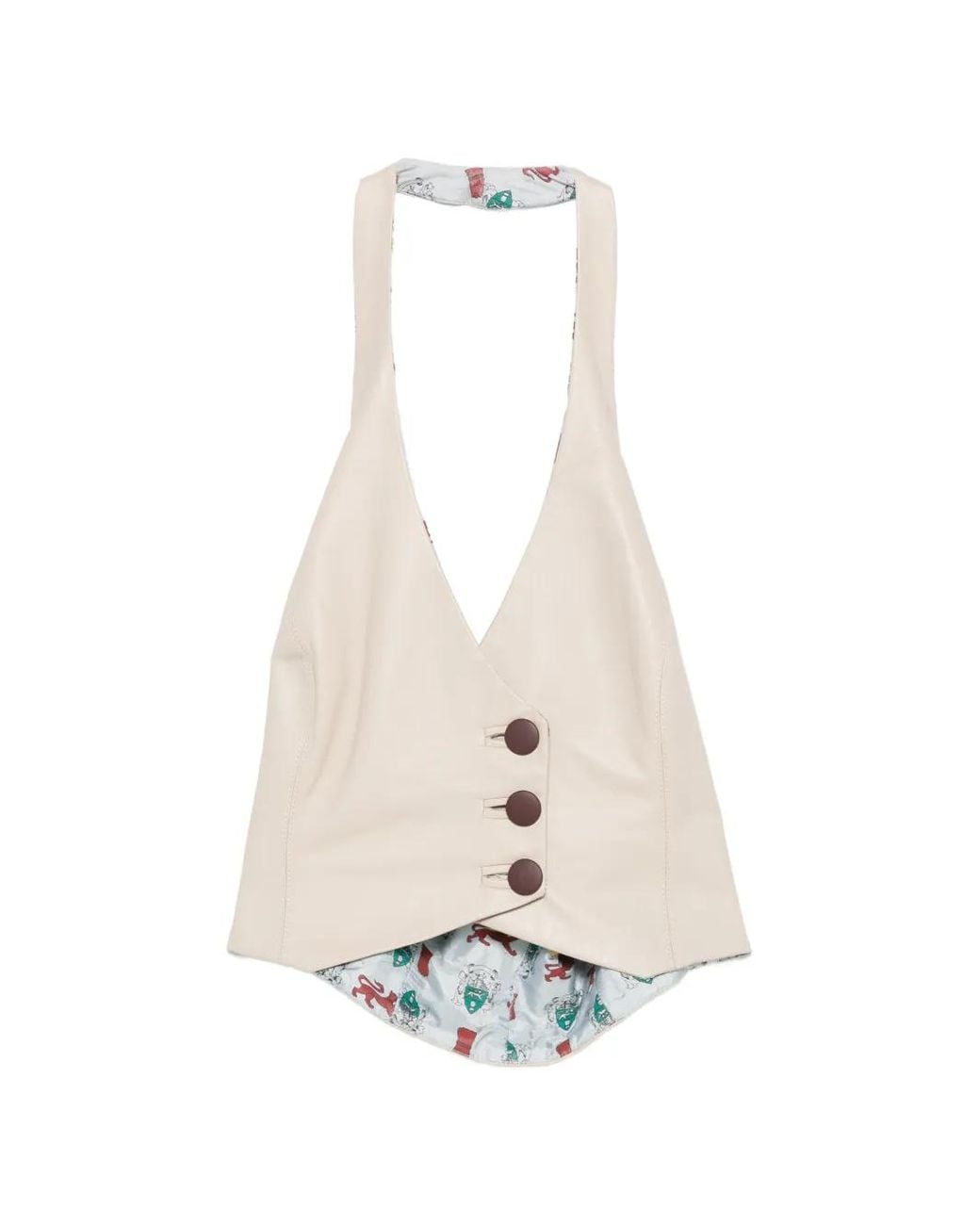 MITILIANE COUTURE White Button-Up Waistcoat