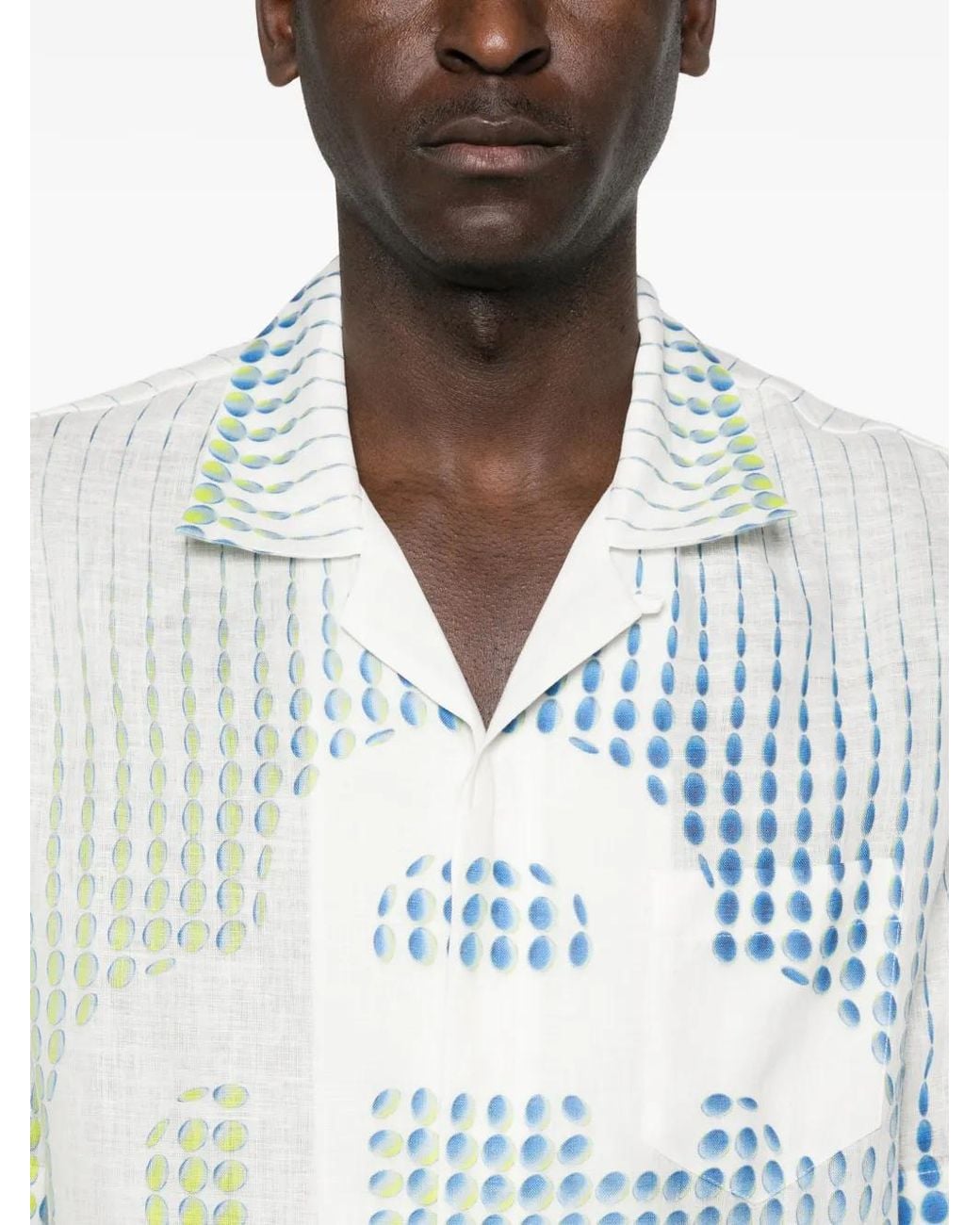 Casablanca White Shirt Ss Linen for men