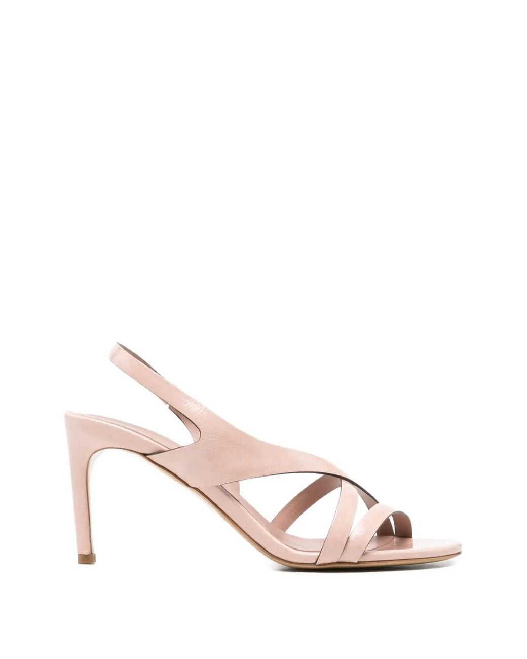 Roberto Del Carlo Pink Cannes Crossover-Strap Slingback Sandals