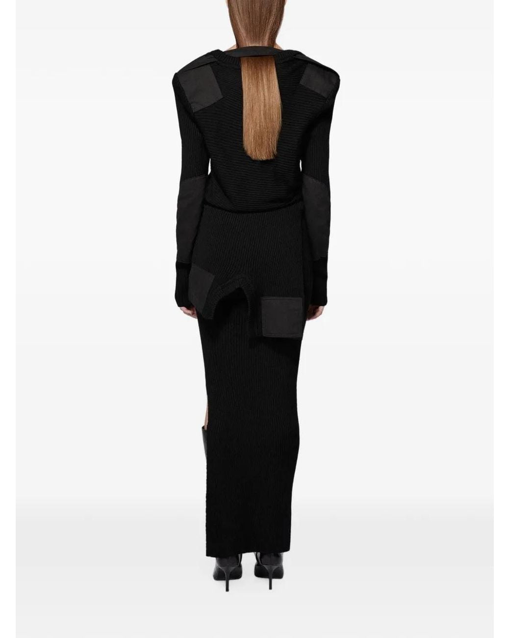SRVC Studio Black Marshal Cut-Out Sweater