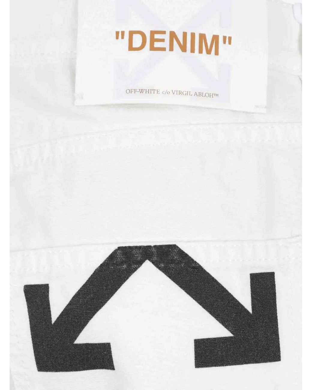 Off-White c/o Virgil Abloh White Half Arrow Slim-Relaxed Jeans for men