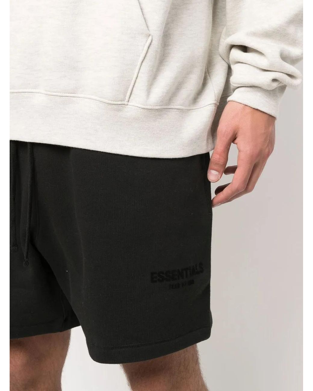 Fear Of God Black Jersey-Knit Track Shorts for men