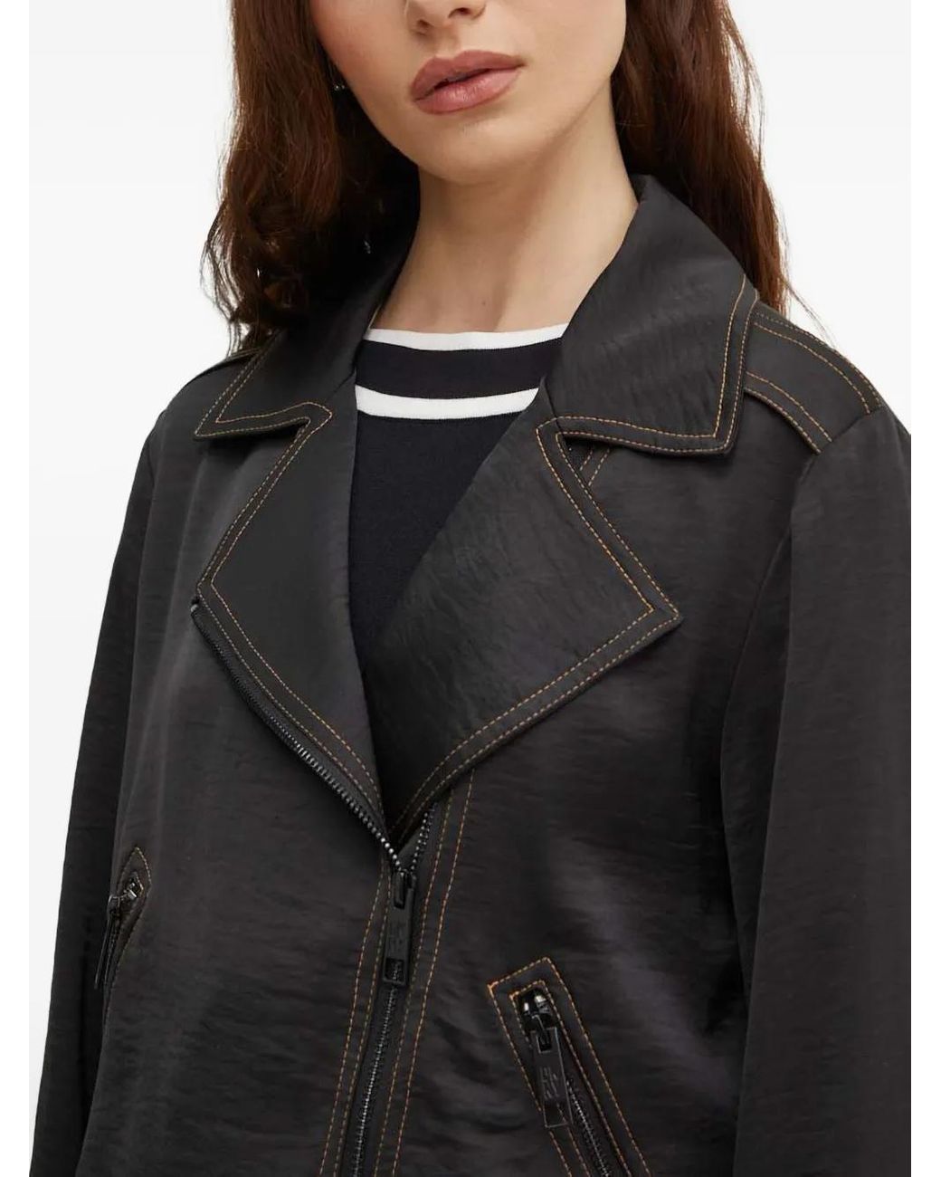 DKNY Black Zip-Fastening Jacket