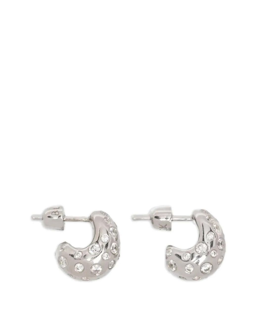Maria Black White Boucles D'Oreilles Tryvan Popcorn À Design Ovale