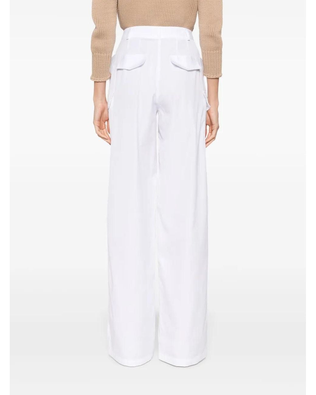 Ermanno Scervino White Cotton Trousers