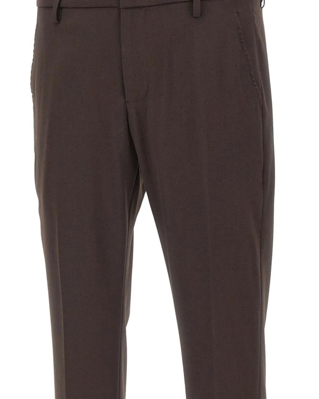 Dondup Gray Buttoned Logo-Detail Pants for men