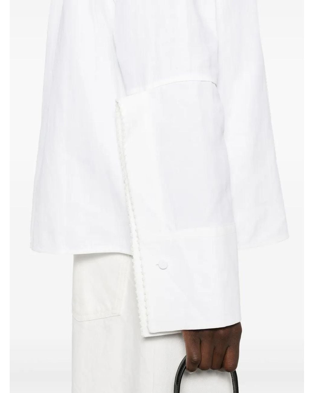 Jil Sander White Pintuck-Detailed Shirt