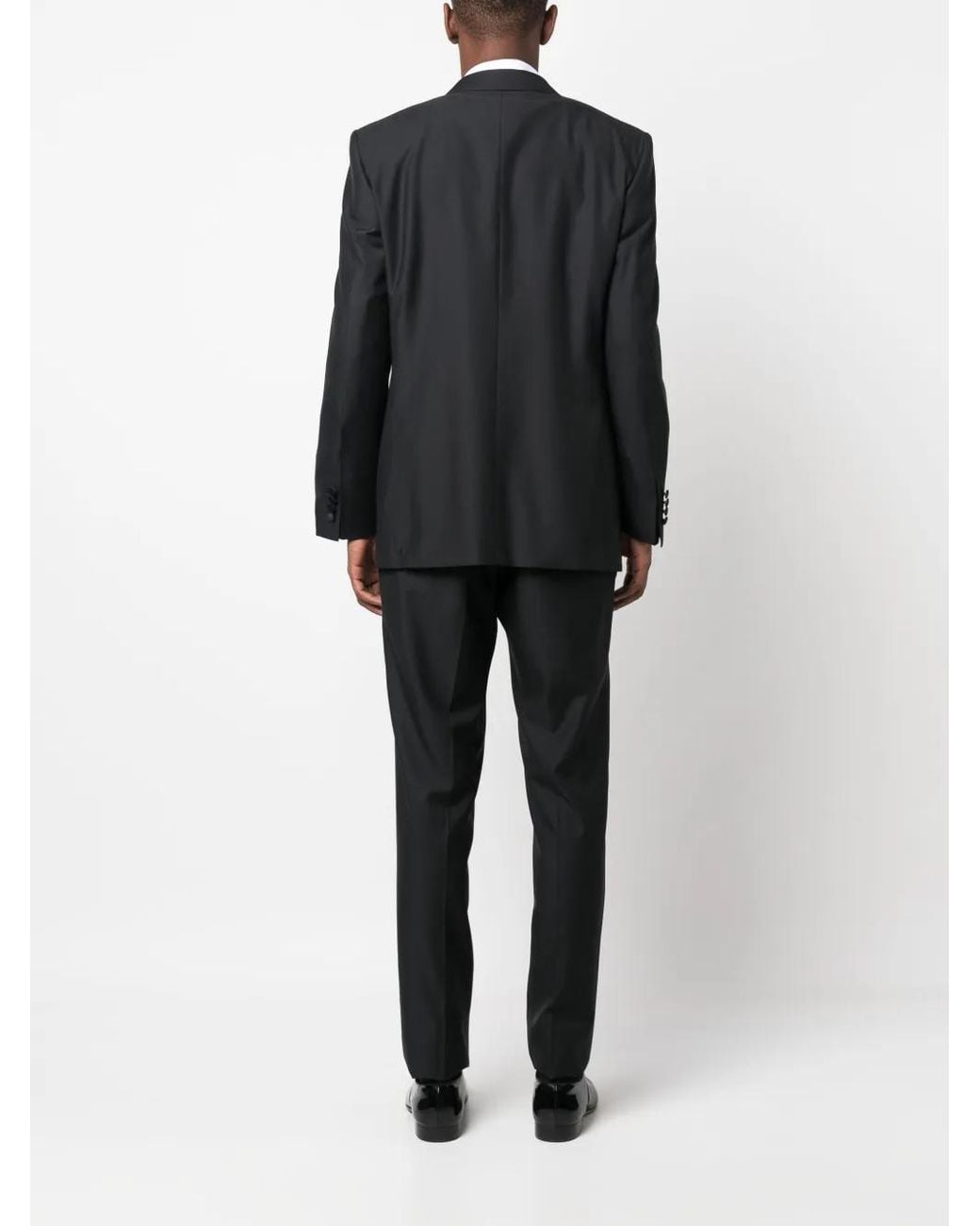 Canali Black Single-Breasted Wool Suit for men