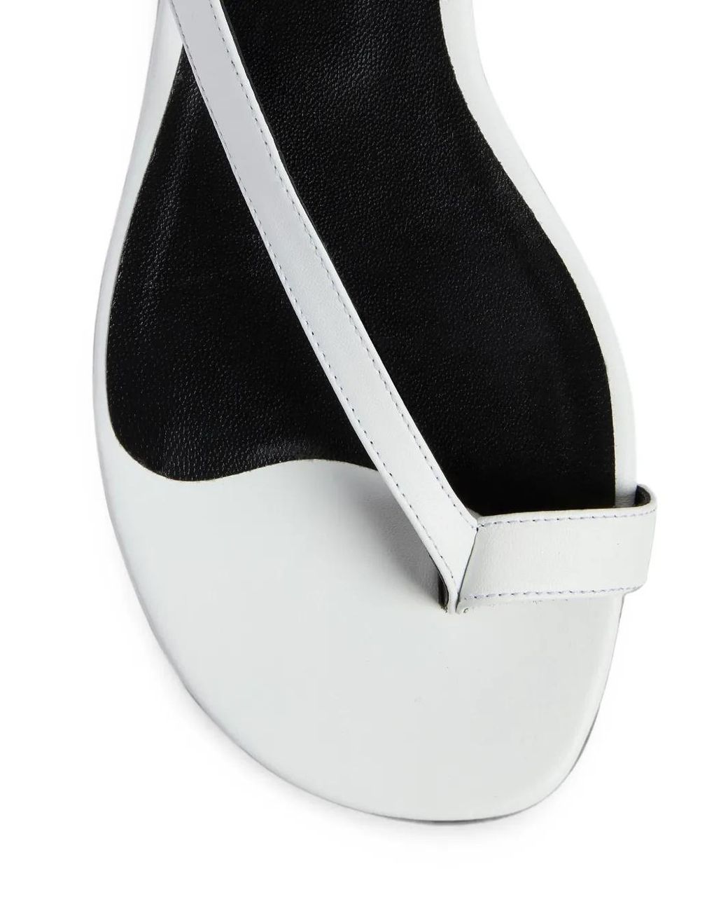 Khaite White Aimee Flat Sandals