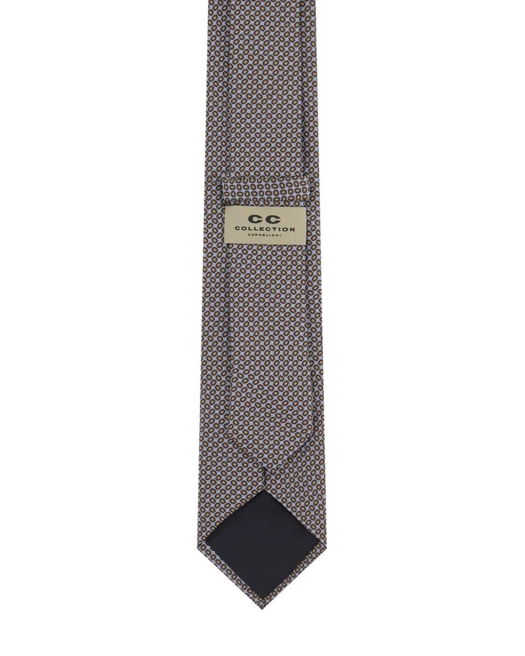 Corneliani White Geometric-Pattern Tie for men