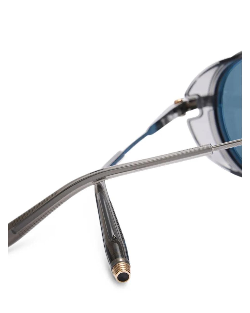 Akoni Blue Astria Round-Frame Sunglasses