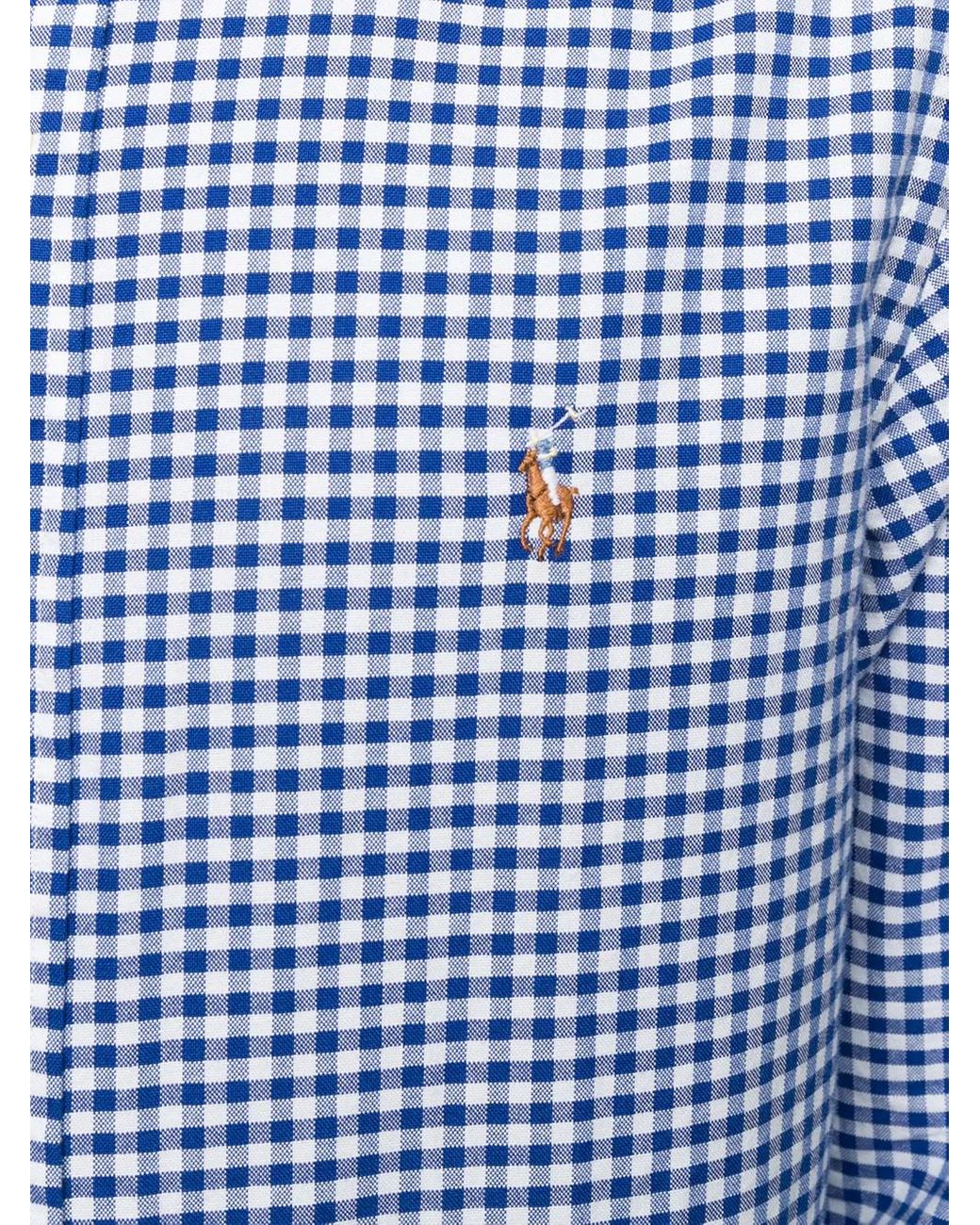 Polo Ralph Lauren Blue Classic Gingham Check Long-Sleeve Shirt for men