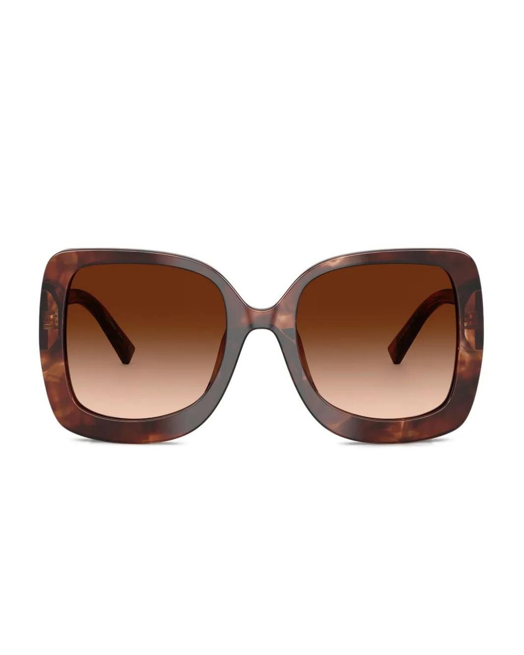 Dolce & Gabbana Brown Geometric-Frame Sunglasses