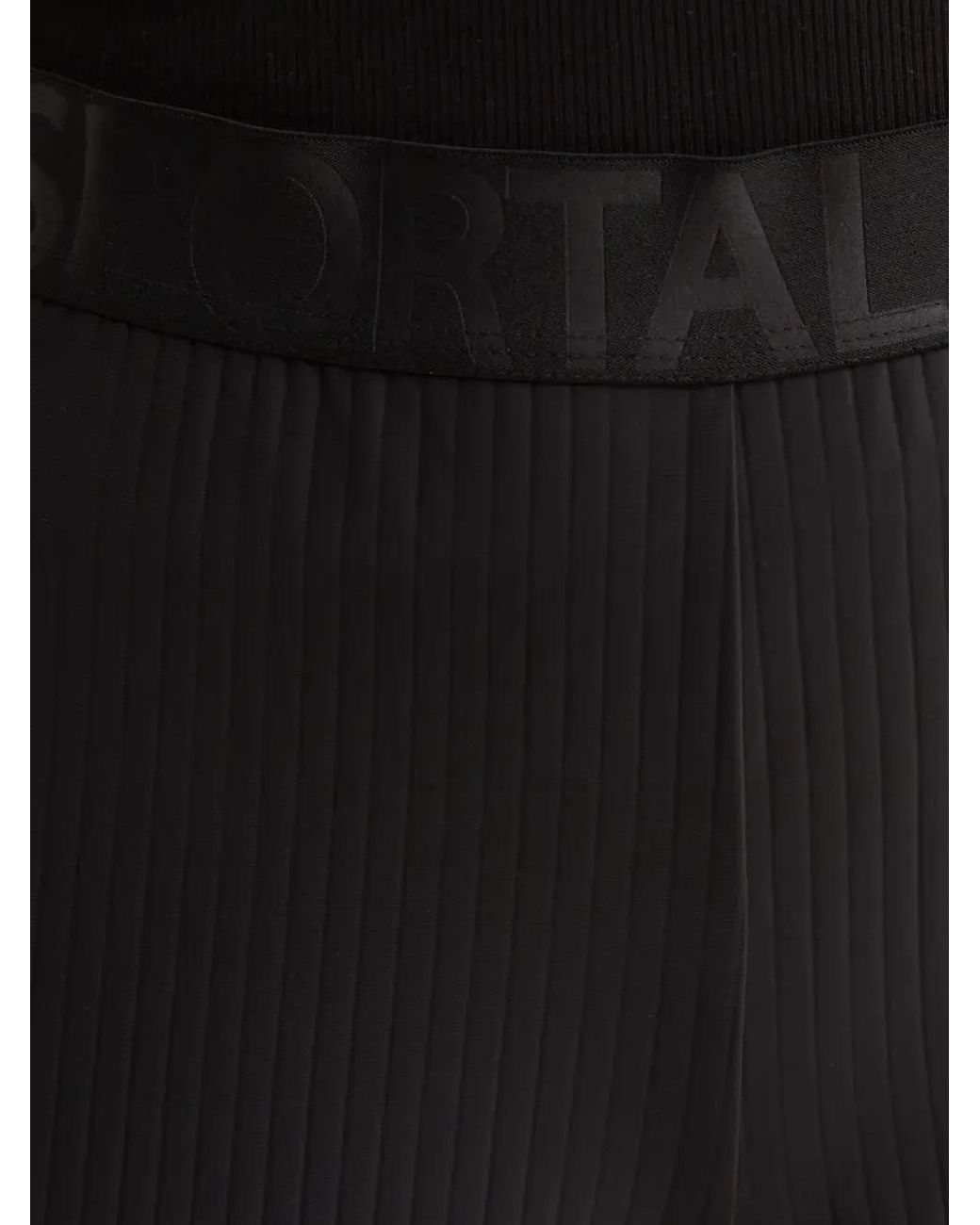 Sportalm Black Logo-Waistband Ribbed Trousers