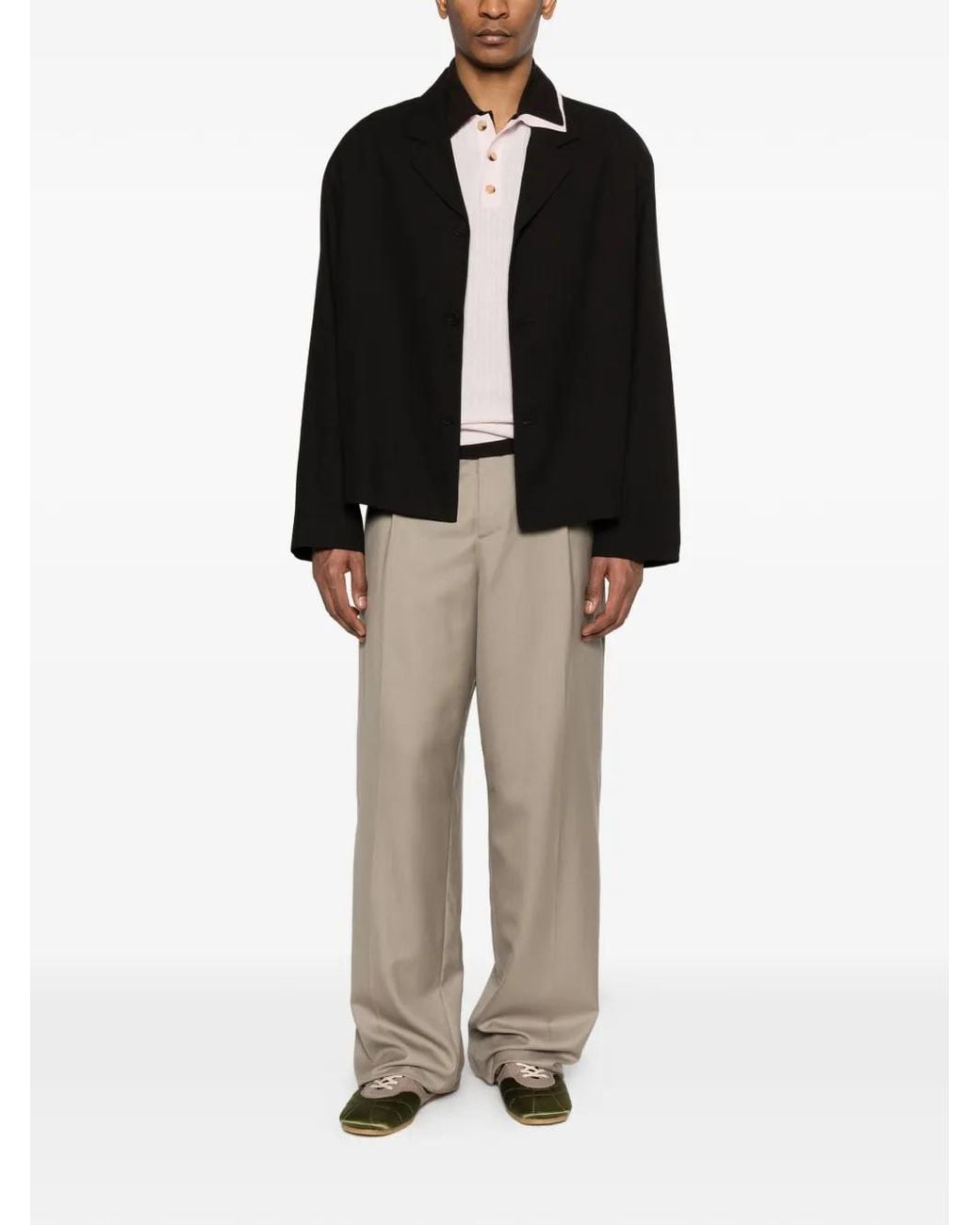 Studio Nicholson Black Buttoned Jacket for men