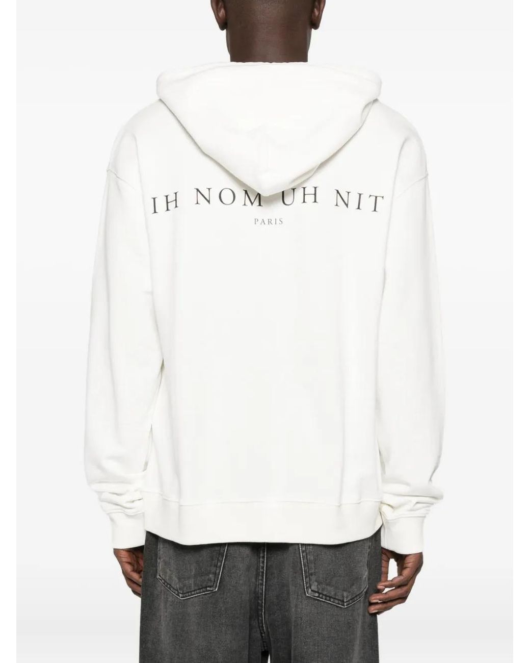 Ih Nom Uh Nit White Graphic-Print Hoodie for men