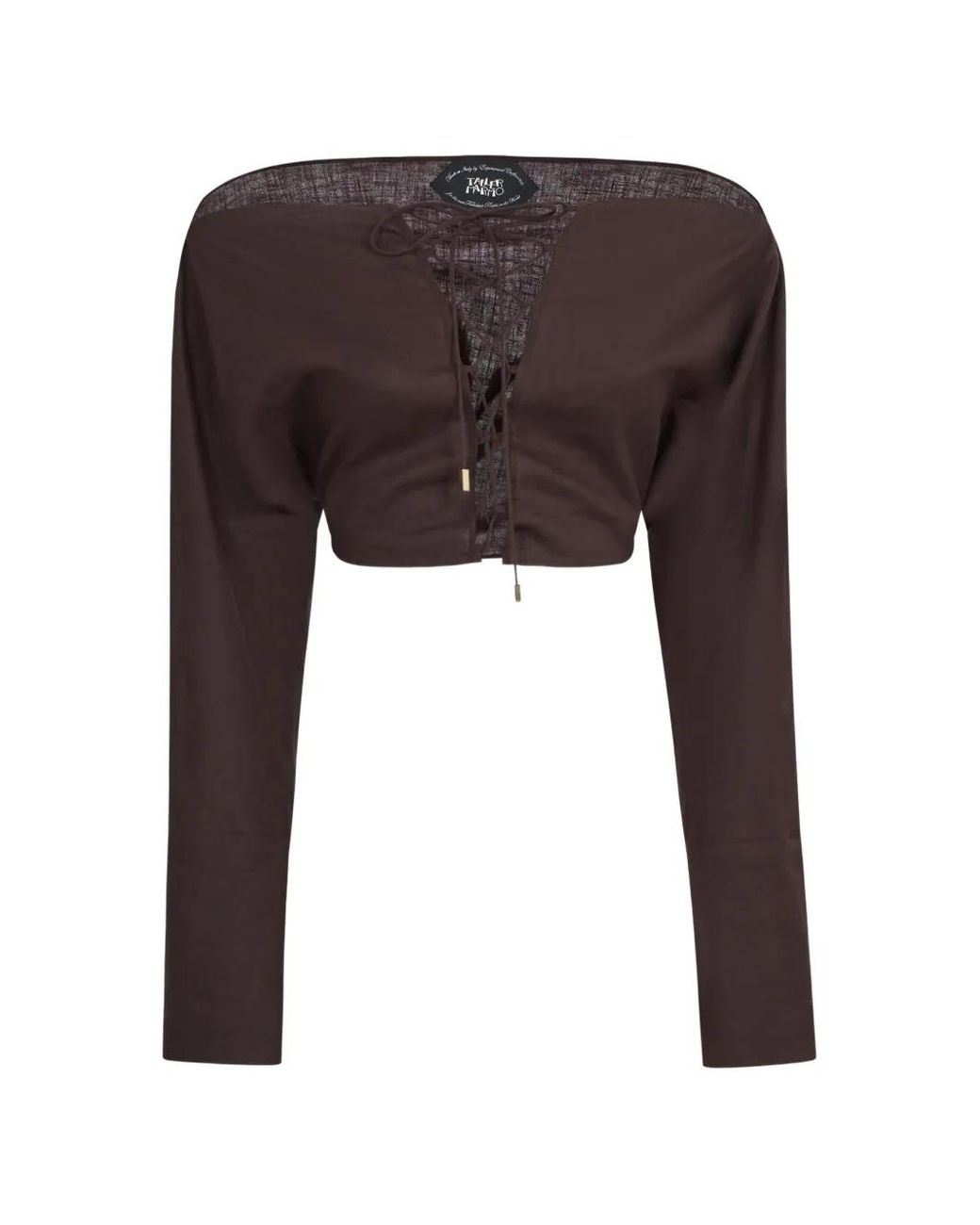 Taller Marmo Black Blouse Mila Desert À Lacets